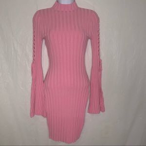 Fashion Nova Pink Knit Dress Size S